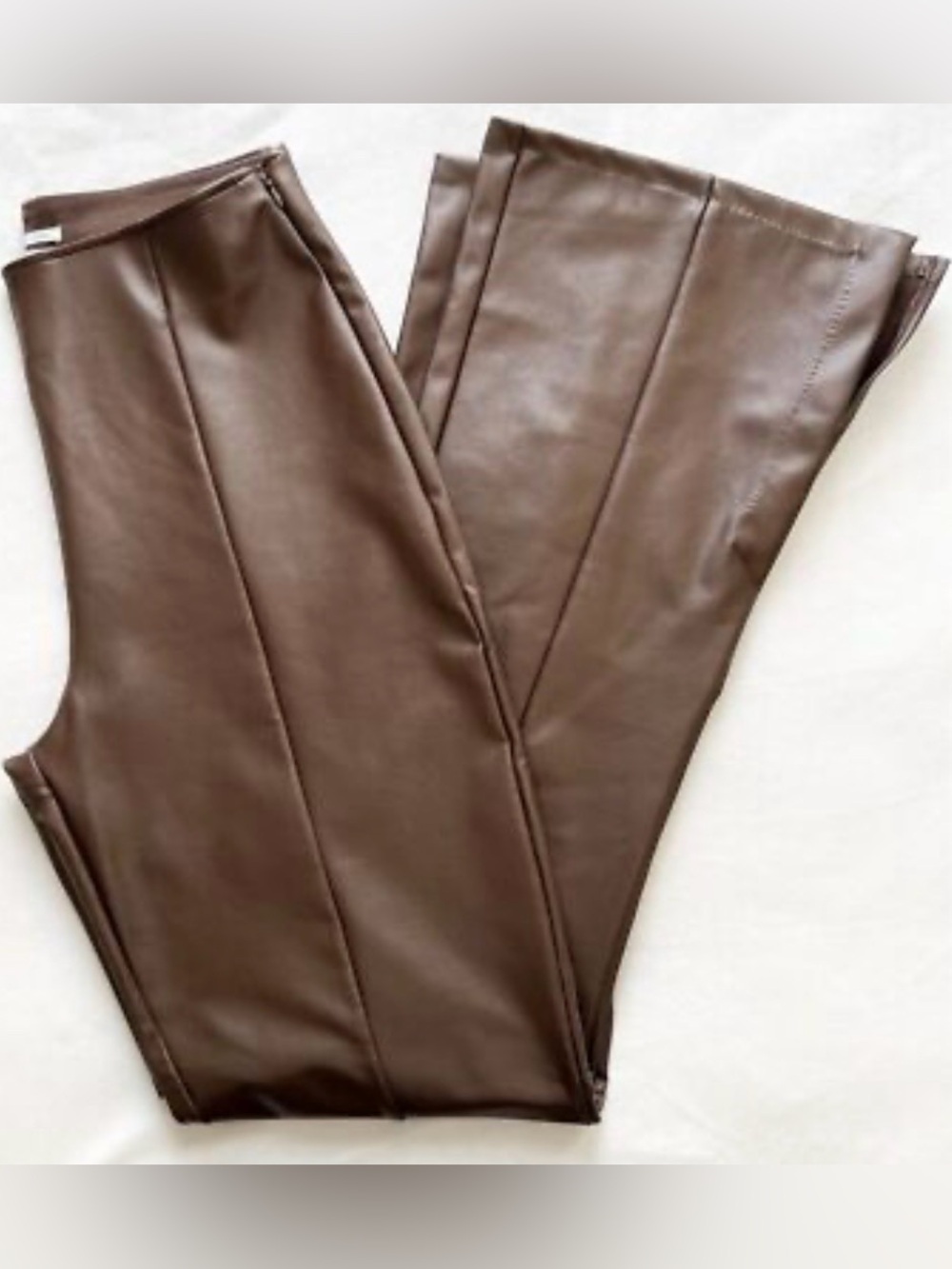 Abercrombie & Fitch Vegan Leather Flair pants